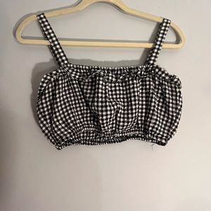 H&M black and white top